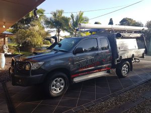 The Southern Cross Electrical Data ute out on a job in Gympie